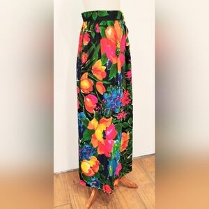 VINTAGE WASHABLE FLORAL MAXI SKIRT